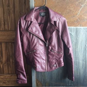 Faux Leather Moto Jacket